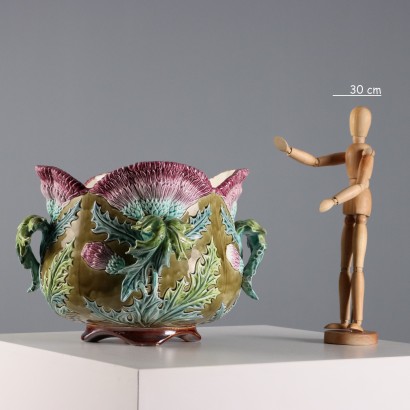 Barbotine Ceramic Cache Pot