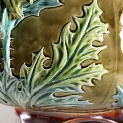 Barbotine Ceramic Cache Pot