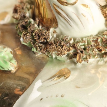 Par de jarrones con fabricación de platos