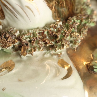 Par de jarrones con fabricación de platos