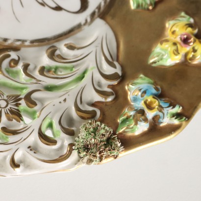 Par de jarrones con fabricación de platos