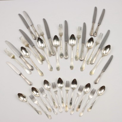 Ensemble de couverts en argent Jugendstil