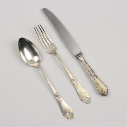 Ensemble de couverts en argent Art nouveau