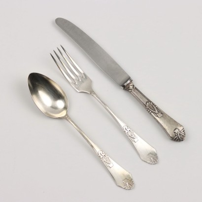 Ensemble de couverts en argent Art nouveau