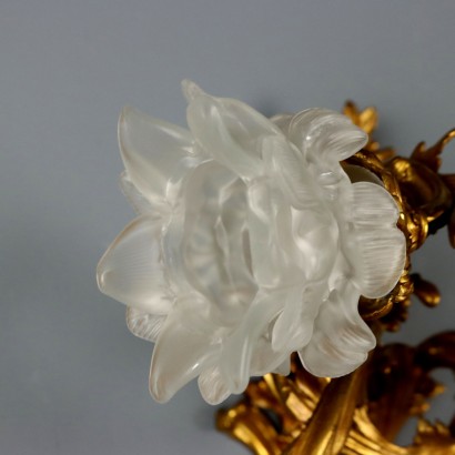 WALL LIGHTS x2, Pair of Gilded Bronze Wall Lights