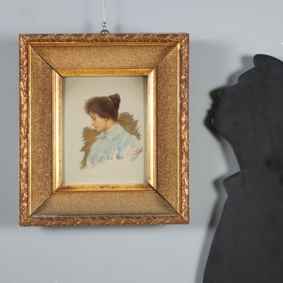 Dipinto di Giovanni Bevilacqua,Ritratto femminile,Giovanni Bevilacqua,Giovanni Bevilacqua,Giovanni Bevilacqua