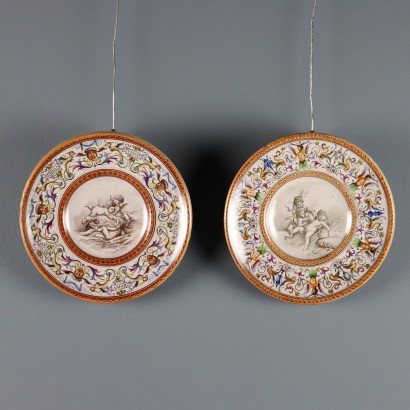 Pair of Majolica Plates