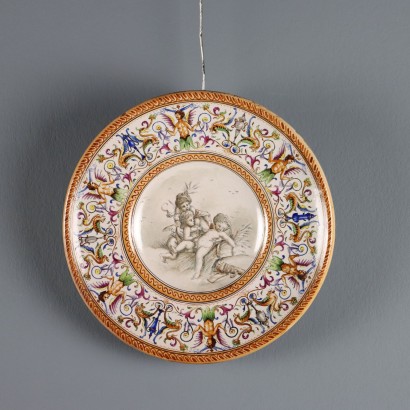 Coppia di Piatti in Maiolica