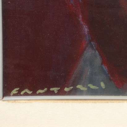 Painting by Eliano Fantuzzi, Figures at the Bar, Eliano Fantuzzi, Eliano Fantuzzi, Eliano Fantuzzi