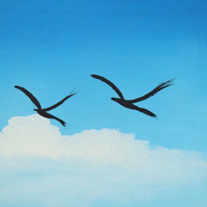 Dipinto Naif Africano,La venditrice di erbe mediche