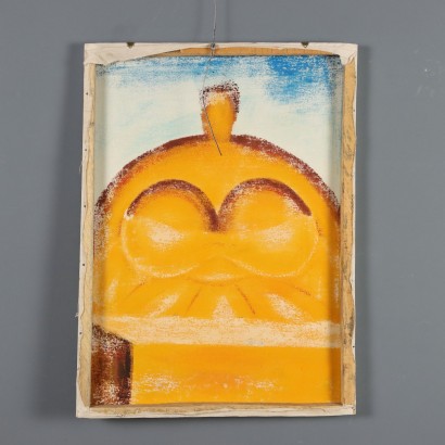 Dipinto Naif Africano,La venditrice di erbe mediche