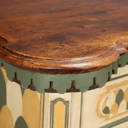 Angepasste barocke Kommode aus Bergamo, bemalte barocke Kommode