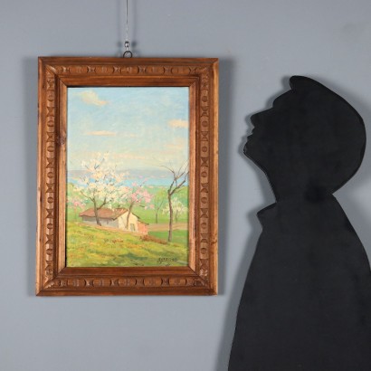 Pintura de Luigi Comolli, Paisaje florido, Luigi Comolli, Luigi Comolli, Luigi Comolli