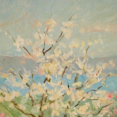 Pintura de Luigi Comolli, Paisaje florido, Luigi Comolli, Luigi Comolli, Luigi Comolli