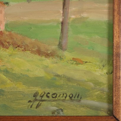 Pintura de Luigi Comolli, Paisaje florido, Luigi Comolli, Luigi Comolli, Luigi Comolli