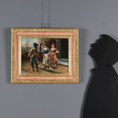 Cuadro de Frank Moss Bennett, La dama del mosquetero, Frank Moss Bennett, Frank Moss Bennett, Frank Moss Bennett