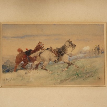 Painting by Sebastiano De Albertis, Gathering, Sebastiano De Albertis, Sebastiano De Albertis, Sebastiano De Albertis