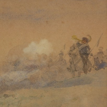 Painting by Sebastiano De Albertis, Gathering, Sebastiano De Albertis, Sebastiano De Albertis, Sebastiano De Albertis