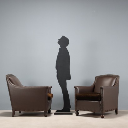 Paar Sessel, Paar Ledersessel