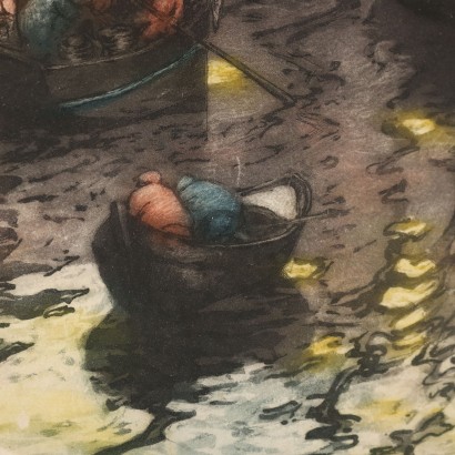 Zwei Lithografien von Georges Pierre, Fischerboote, Georges-Pierre Guinegault, Zwei Lithografien von Georges Pierre, Georges-Pierre Guinegault, Zwei Lithografien von Georges Pierre, Georges-Pierre Guinegault