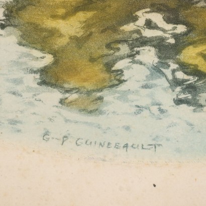 Zwei Lithografien von Georges Pierre, Fischerboote, Georges-Pierre Guinegault, Zwei Lithografien von Georges Pierre, Georges-Pierre Guinegault, Zwei Lithografien von Georges Pierre, Georges-Pierre Guinegault