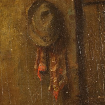 Malszene mit Großvater und Enkel