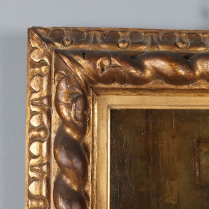 Malszene mit Großvater und Enkel