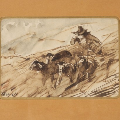Gemälde von Filippo Palizzi, Hirte mit Schafen, Filippo Palizzi, Filippo Palizzi, Filippo Palizzi, Filippo Palizzi