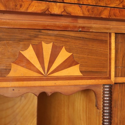 SECRETAIRE,Secretaire Biedermeier in Piuma e Radica