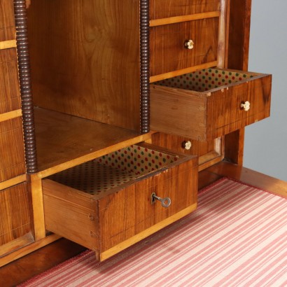 SECRETAIRE,Secretaire Biedermeier in Piuma e Radica