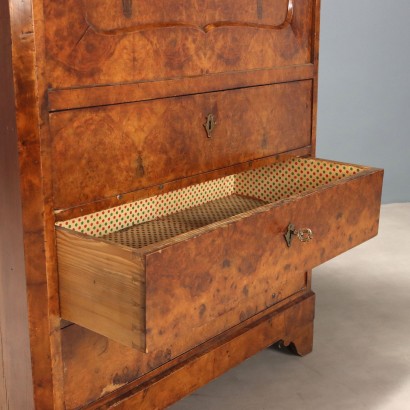 SECRETAIRE,Secretaire Biedermeier in Piuma e Radica