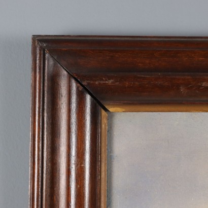 Peinture de paysage avec ruines et personnages