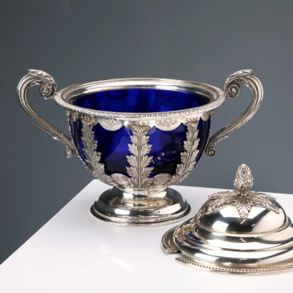 Silver sugar bowl made by Pampuri