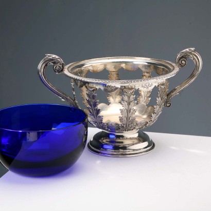 Silver sugar bowl made by Pampuri