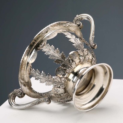 Silver sugar bowl made by Pampuri