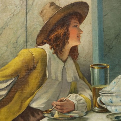 Painting of an Interior Scene at a Table