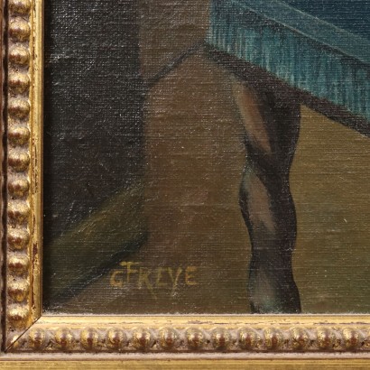 Painting of an Interior Scene at a Table