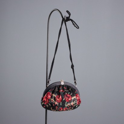 Pirovano Clutch Bag with Floral Embroidery