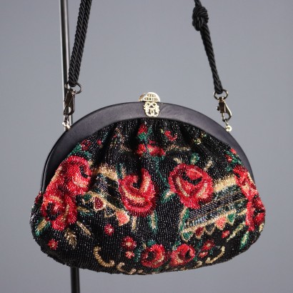 Pirovano Clutch Bag with Floral Embroidery
