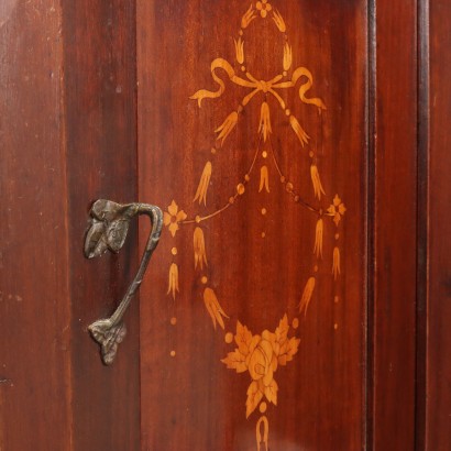 Pair of bedside tables, Pair of Liberty-style mahogany bedside tables