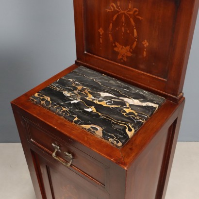 Pair of bedside tables, Pair of Liberty-style mahogany bedside tables