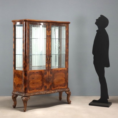 SHOWCASE, Showcase veneered in walnut burl