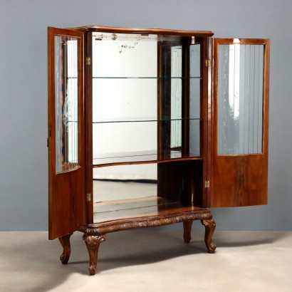 SHOWCASE, Showcase veneered in walnut burl