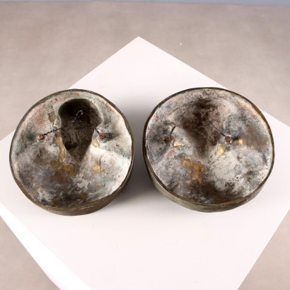 Pair of Bronze Panels Signed G