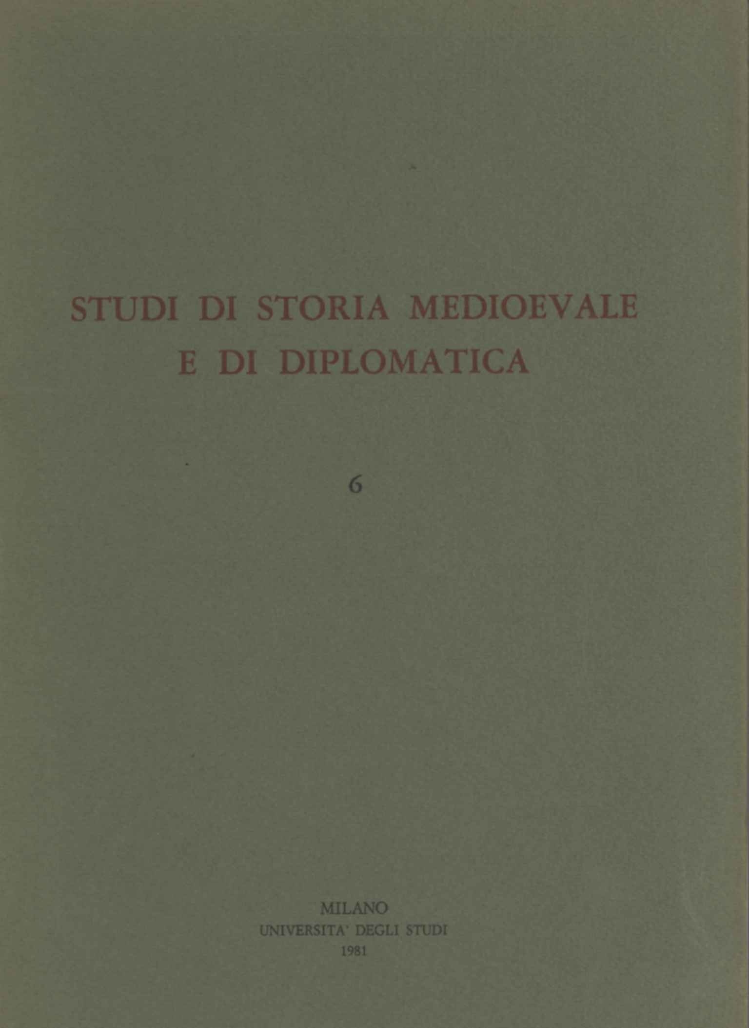 Medieval history studies and diploma