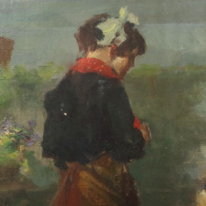 Painting by Giuseppe Solenghi, The Novice, Giuseppe Solenghi, Giuseppe Solenghi, Giuseppe Solenghi