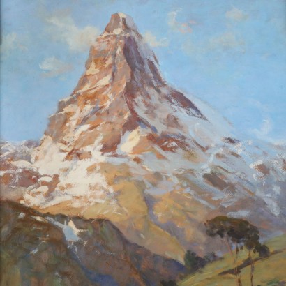 Painting by Alessandro Catalani, View of the Matterhorn, Alessandro Catalani, Alessandro Catalani, Alessandro Catalani