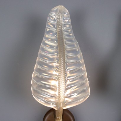 Two 1950s glass wall lamps,Two 1950s glass wall lamps