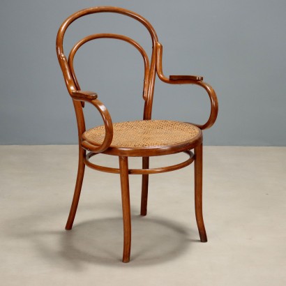 Thonet armchair in curved beech stained walnut