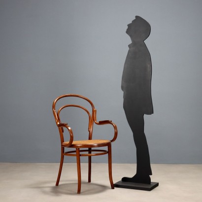 Chair, Thonet armchair in curved beech tin